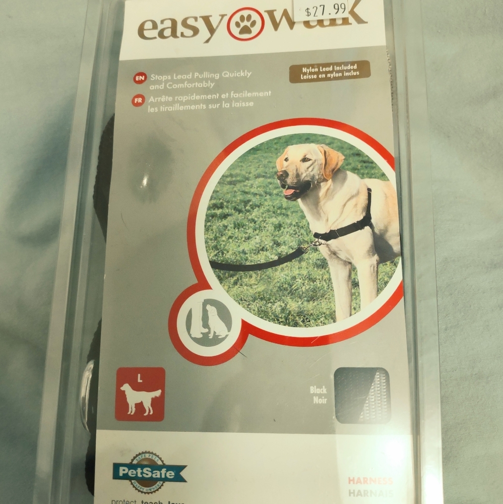 Easy Walk Front Lead Dog Harness w/ leash Size Large